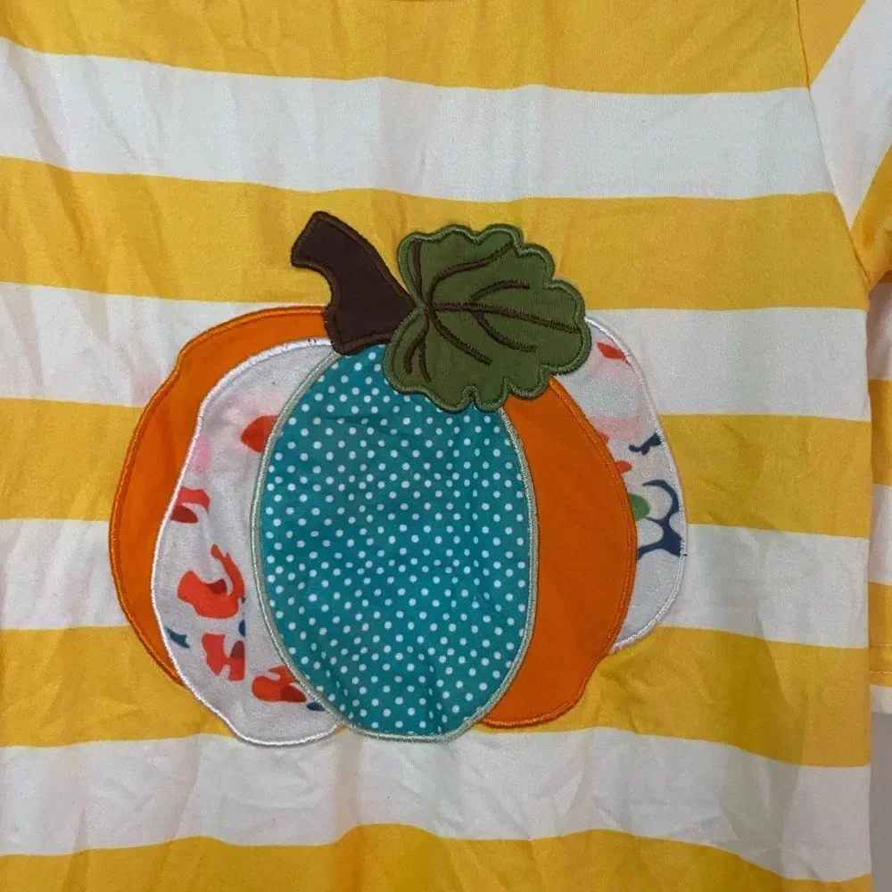Striped Pumpkin Romper